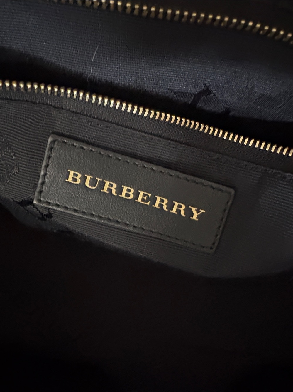 Burberry Pale Gray Pebble Leather Tote with Gold Hardware 17”X11” - Picture 11 of 16